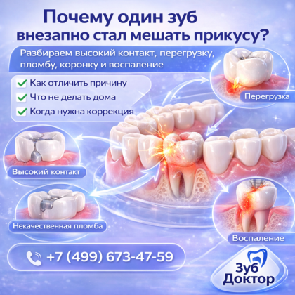 Зуб мешает прикусу