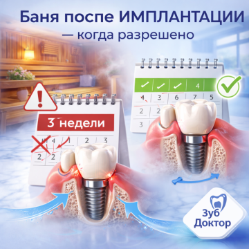 Баня после имплантации