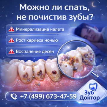 Спать без чистки зубов