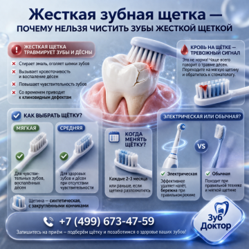 Жесткая зубная щетка