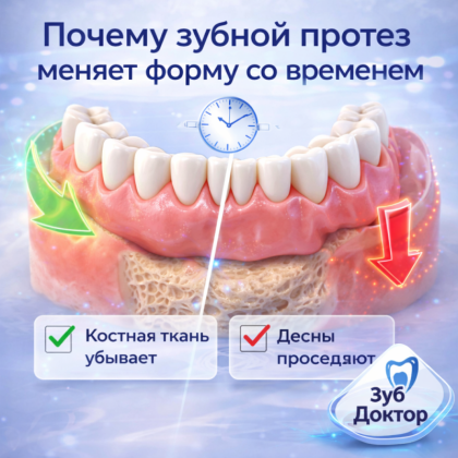 Деформация зубных протезов