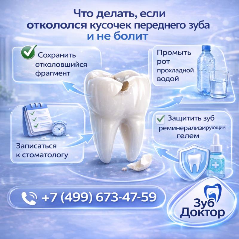 Откололся передний зуб