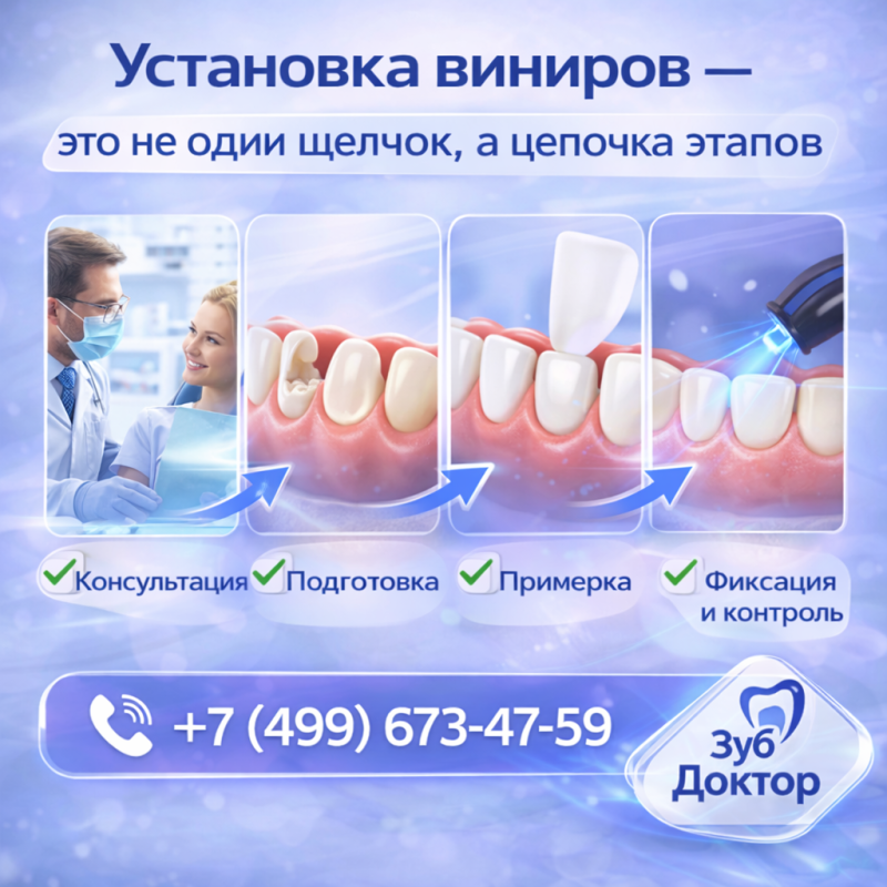 Как ставят виниры